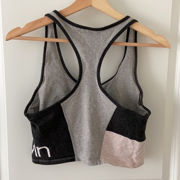 calvin klein colorblock longline sports bra top - Picture 2 of 7